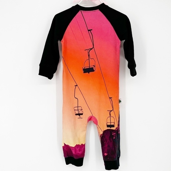 Inchworm Alley One Piece 100% Cotton Knit 9-12M Ski Lift - Picture 2 of 6